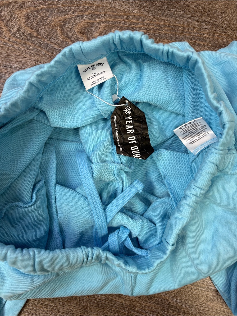 Year of Ours YOS x FFF Sky Blue Oversized Cotton Jogger Sweatpants M/L Lounge - Picture 6 of 13